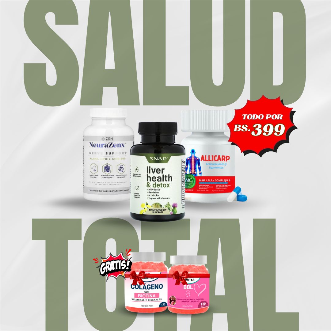 PROMO  1 ALLICARP + 1 LIVER HEALTH +  1 NEURAZENX + REGALO GOMITAS DE COLAGENO